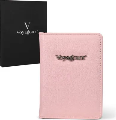 Produktbild von Voyagoux® Reisepasshülle / Gepäckanhänger Set - Reisepasshüllen - Gepäckanhänger für Koffer - Rosa