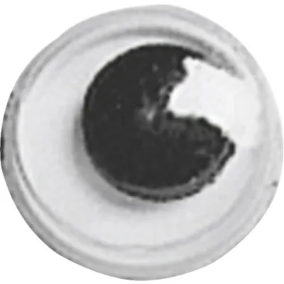 Produktbild von KNORR prandell 218386900 Wackelaugen selbstklebend Ø 7 mm weiß mit schwarzer Pupille