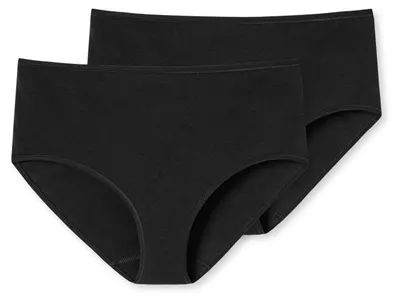 Produktbild von Schiesser Damen 2 er Pack Midi Gr. 46 schwarz