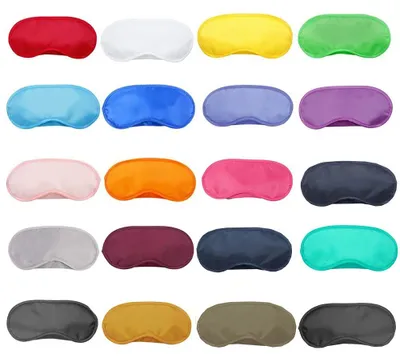 Imagen del producto de Mascarilla para los ojos con banda elástica, 20 unidades, en varios colores, ideal para dormir y viajar