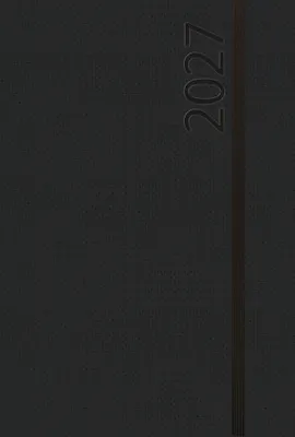 Produktbild von Buchkalender Wochentimer Spirale schwarz 2027