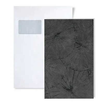 Immagine prodotto di 1 campione di pannello da parete S-24963 WallFace LOTUS CLASSY Black STRUCTURE Collection | Formato circa A5