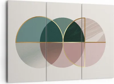 Produktbild von Bild auf Leinwand - Leinwandbild - 3 Teile - Abstraktion Räder Minimalismus - 165x110cm - Wand Bild - Wanddeko - Wandbilder - Leinwanddruck - Bilder - Wanddekoration - Leinwand bilder - CE165x110-4399