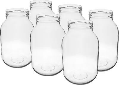 Produktbild von Glasbehälter, 3 Liter, Durchmesser 100 mm, 6 Stück | 133301
