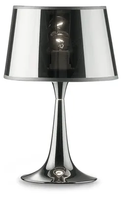 Obrázok produktu pre Ideal Lux LONDON TL1 SMALL, Chróm, Kov, PVC, Spálne, Detská izba, Jedáleň, Obývacia izba, IP20, E27, 1 žiaroviek