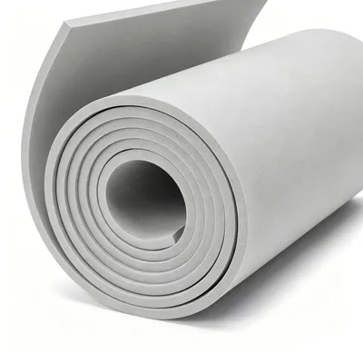 Image de Planche de mousse synthétique (moosgummi) de couleur gris clair, épaisseur 5 mm, dimensions 35 x 200 cm, idéale pour les travaux manuels et les projets de bricolage