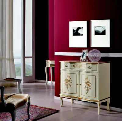 Produktbild von Wohnzimmer Möbel Klassische Barock Sideboard Kommode Echtholz Anrichte Lowboard