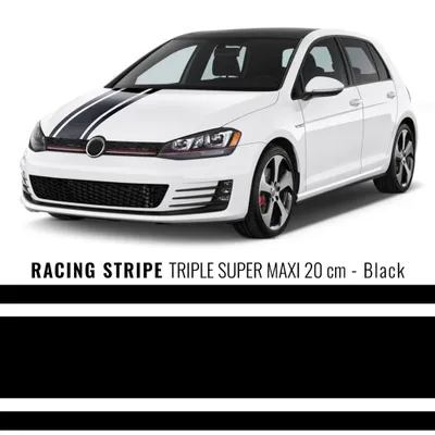 Image de Stripes bande adhésive pour voiture 3F noir 200 mm x 5 mt