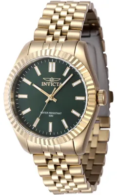 Zdjęcie produktu dla Invicta Specialty 47505 Zegarek Damski - Mechanizm Kwarcowy - Stal Nierdzewna z Zieloną Tarcza - 36 mm
