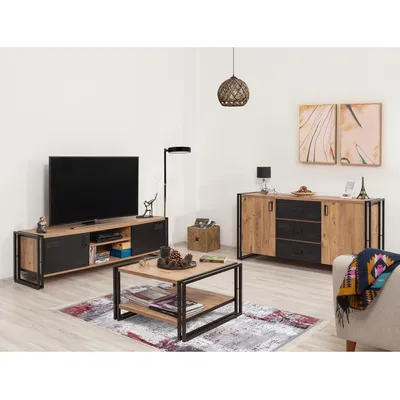 Obrázek produktu pro Skye Decor, COSMO-TKM.1, sestava nábytku do obývacího pokoje, borovice atlantská, 100 % MELAMINEM POVLÁKNĚNÁ DESKA, 160 x 80 x 45 cm