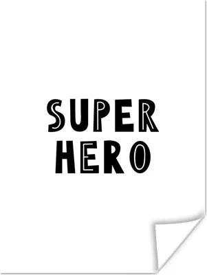 Produktbild von MuchoWow® Poster Jungen - Zitate - Superheld - Kind - Sprichwörter 120x160 cm - Wandbilder