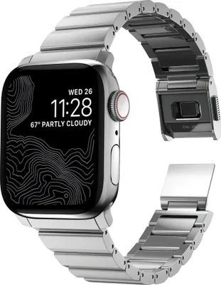 Image de Nomad, bracelet Acer pour Apple Watch 6-9 et SE 38-40-41 mm, argenté