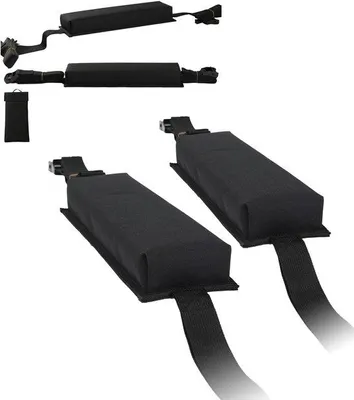Imagen del producto de Cubre-barras de techo blandas, con capacidad de carga de 176 kg, diseño universal que se adapta a la mayoría de los vehículos, fácil montaje, función de protección que absorbe vibraciones, duraderas y versátiles