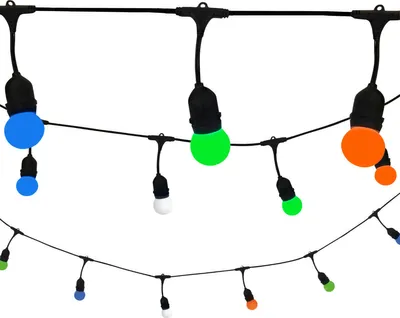 Immagine prodotto di Ghirlanda da esterno C 5,6 m E27 10 x G45 colorata 36 V 6 W; 36 V PARTY 308214 Polux