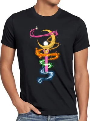 Produktbild von style3 Mondzepter Herren T-Shirt sailor mondstab luna mars planet anime