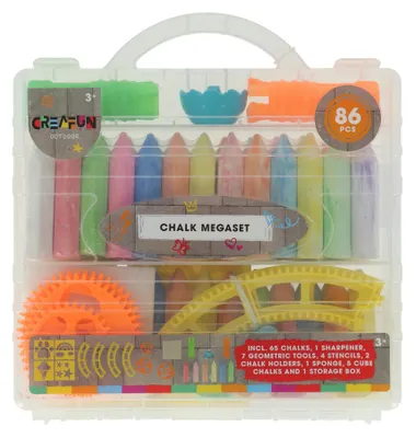 Image de KiddyGo - Lot géant de 86 craies de trottoir pour dessiner en extérieur