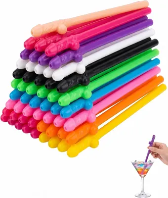 Imagen del producto de Pajitas reutilizables, 30 unidades, de varios colores, biodegradables, para fiestas