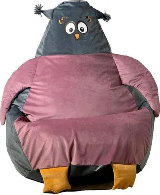 Produktbild von Sako sack pouffe Sowa grey-pink XL 130 x 90 cm