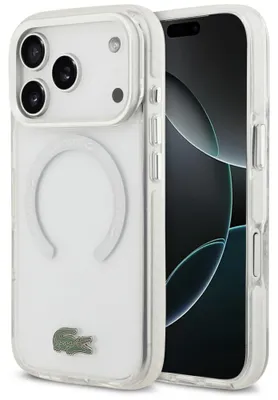 Immagine prodotto di Custodia Lacoste Shockproof Frosted MagSafe per iPhone 17 Pro, bianca