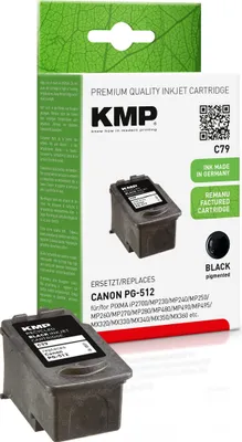Produktbild von KMP C79 Tintenpatrone schwarz kompatibel mit Canon PG-512