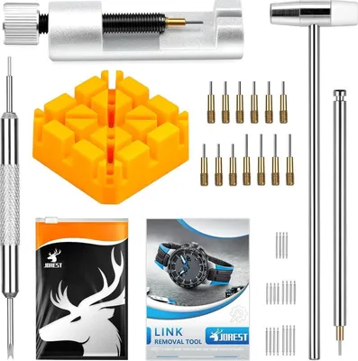 Produktbild von uhren reparatur set uhr Werkzeug Uhrenarmband Werkzeug Set Uhrenwerkzeug zum Einstellen und Ersetzen Werkzeug Stiftausdrücker 20PCS Federstange 13PCS