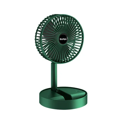 Produktbild von Faltbarer Teleskopventilator Drahtloser tragbarer Schreibtischventilator USB Wiederaufladbarer Eingebauter Akku 2000mAh Hoehenverstellbar 3 Geschwindigkeiten Fuer Haushalt im Freien Einstellbarer Mini-Luefter
