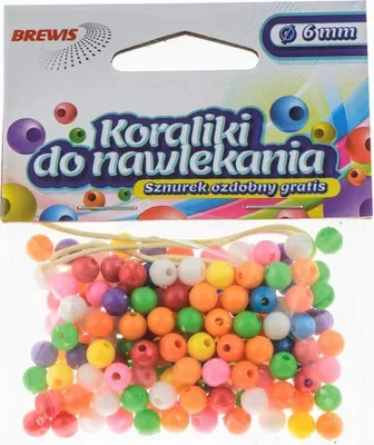 Obrázok produktu pre Navliekanie korálok viacfarebné+ navliekanie 6mm 16g