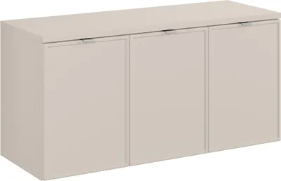 Produktbild von Badezimmer-Waschtischunterschrank 120 cm in Kaschmir mit 3 Türen - BIBIONE-56