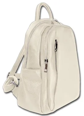 Imagen del producto de Mochila de cuero beige, tamaño medio, 30x32x12 cm, marca Toscanto, modelo para mujer D3ORTM101RI