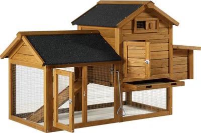 Produktbild von Hühnerstall "Poulette" mit Legenest aus Holz - Braun