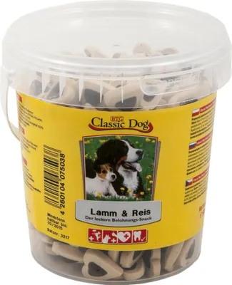 Produktbild von BTG Classic Dog Classic Snack Lamm & Reis Eimer, Snacks, Hund, Universal, Lamm, Reis, 500 g