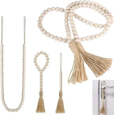 Produktbild von Holzwandhalter - Dekorative Wandbeschläge - Blumenstützen - 4-teilig