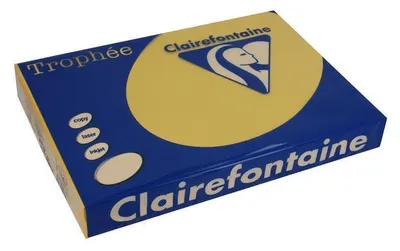 Produktbild von Clairefontaine Trophee 1103C Papier Goldgelb 160g/m² DIN-A4 - 250 Blatt