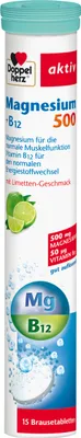 Produktbild von Doppelherz | Aktiv Magnesium 500 + B12 | 15 Brausetabletten