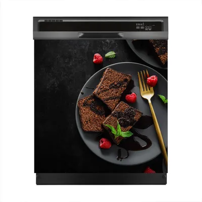 Produktbild von Aufkleber sticker 60x60 cm Dekorative folie Spülmaschine - Schokolade Kuchen und Himbeere