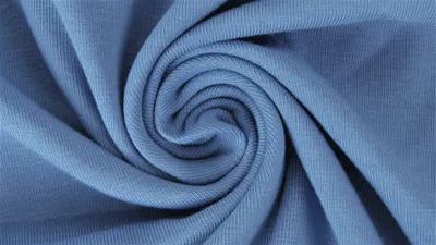 Produktbild von French Terry Tayler Jeansblau, Uni 250 g/m², Sommersweat angeraut glatt/fein, 50 cm, Meterware