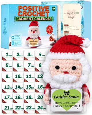 Produktbild von Adventskalender 2026 mit Häkelpuppe und 24 Affirmationskarten Weihnachtsmann