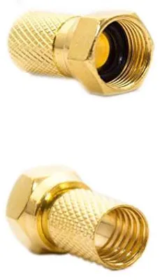 Produktbild von 10 Stück F-Stecker 7,5 mm Schraubbar mit Gummidichtring F-Aufdrehstecker