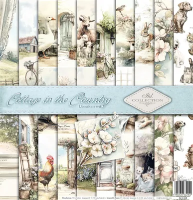 Produktbild von Scrapbooking-Papier Set 30×30 cm – SLS-088 Cottage in the Country – ITD Collection