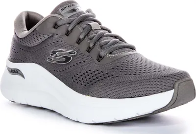 Produktbild von Skechers Arch Fit 2.0 All Day Comfort Vegan Herren Sneaker mit Schnürung in Grau Weiß – undefined / Grau weiß