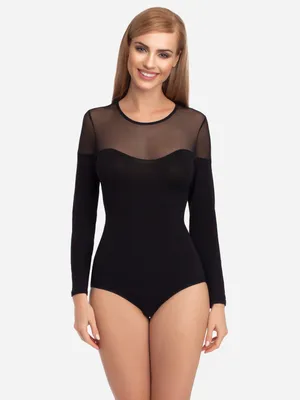 Produktbild von Merry Style Damen Langarm Body BD106 (Schwarz, XS)