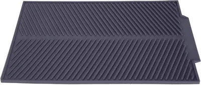 Immagine prodotto di Tappetino scolapasta rettangolare in silicone per piano di lavoro da cucina, grigio, 40x24 cm, resistente al calore
