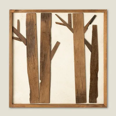 Obrázok produktu pre Obrázok drevený les 62x62 cm