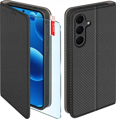 Immagine prodotto di Custodia MAGNET per Samsung S25 FE con chiusura nera + vetro 9H