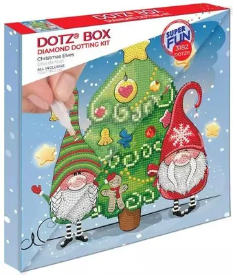 Produktbild von Diamond Dotz Christmas Elves, Christmas, Mehrfarbig, 3182 Stück(e), Anfänger, 280 mm, 280 mm