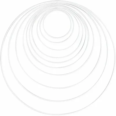 Produktbild von Rayher Metallringe-Set beschichtet weiß