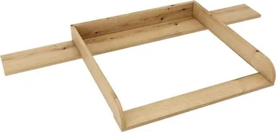 Produktbild von regalik Wickelaufsatz mit Platte für Hemnes von IKEA, Wickeltischaufsatz für 50x160 cm Kommoden, Abnehmbar Wickelkommode aufsatz, Abgerundeten Frontplatten, Oak