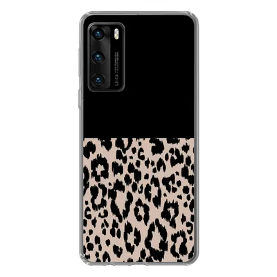 Produktbild von MuchoWow® Handyhülle Schutzhülle Hülle für Huawei P40 Panther Druck - Tiere - Schwarz Silikon Softcase Handy Hülle - Handytasche