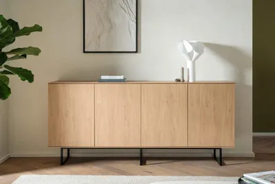 Produktbild von Sideboard Eiche hell 4-türig 200 cm Como
