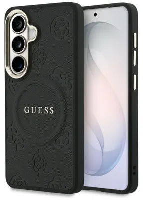 Obrázok produktu pre Puzdro Guess Saffiano Peony Embossed Ring MagSafe pre Samsung Galaxy S26 - čierne